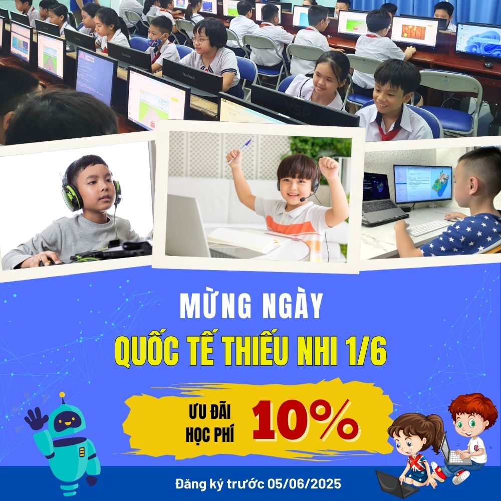 Khóa học lập trình cho trẻ - tháng 5 mobile